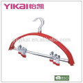 Dry cleaning thick PVC metal shirt clothes hanger with metal clips